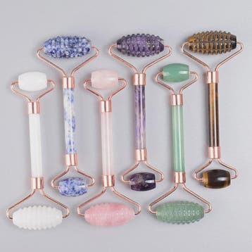 Luxe Jade Gezichtsmassage Roller & Gua Sha Set - Rose Gold, Verzenden, Nieuw