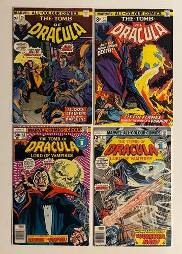Tomb of Dracula #25 #27 #55 #57 - 1st app & origin of, Nieuw
