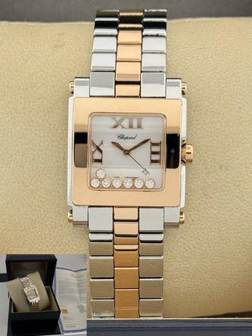 Chopard - Happy Sport Square – 7 Floating Diamonds -, Nieuw