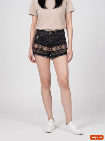 I-ORDER Korte broeken Dames maat L Zwart Vintage, Ophalen of Verzenden, Nieuw
