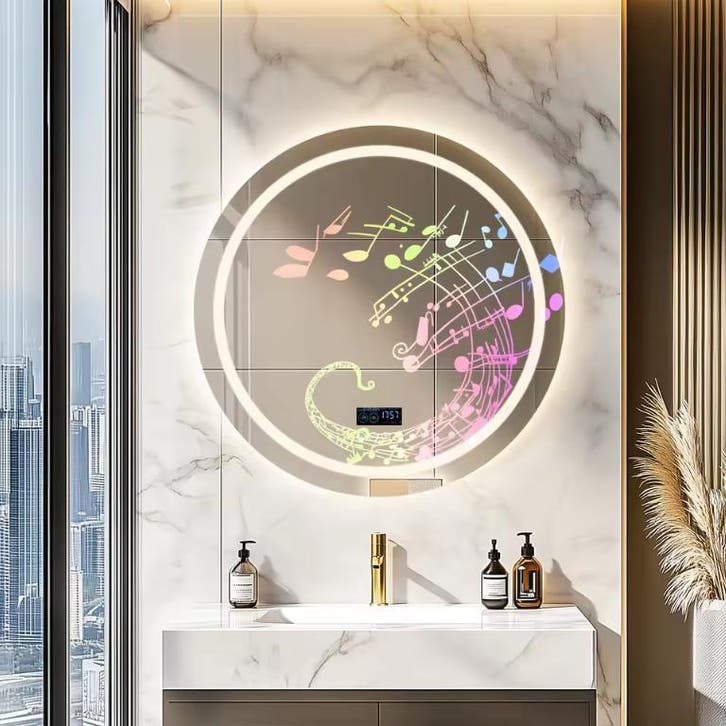 Ronde LED Badkamerspiegel 80 cm –Dimbaar, Anti-Fog en Blueto, Huis en Inrichting, Lampen | Overige, Nieuw, Verzenden