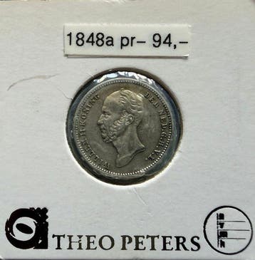 Nederland. Willem II. 25 Cents 1848a (Zonder minimumprijs)