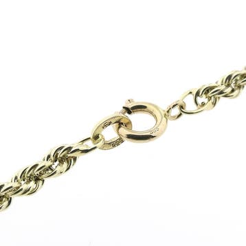 Gouden gedraaide schakelcollier (Ketting), Ophalen of Verzenden, Gebruikt, Goud, Goud