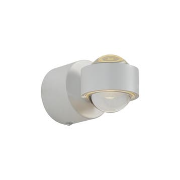 Design wandlamp wit incl. LED IP44 - Lens, Verzenden, Nieuw