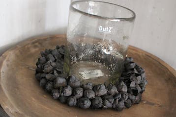 Krans Coco fruit thin Black 30 cm, Ophalen of Verzenden, Nieuw