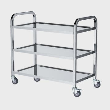 Professionele 3-Laags RVS Trolley met Wielen - Stil en Duurz, Verzenden, Nieuw