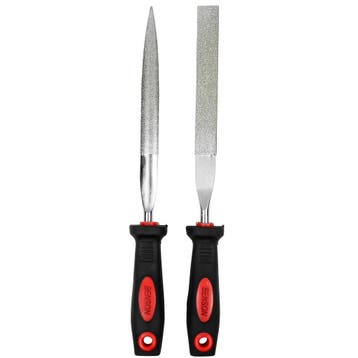 Benson Diamantvijl set - halfrond en plat - 120 grid - 17..., Ophalen of Verzenden, Nieuw
