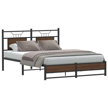 vidaXL Bedframe zonder matras bewerkt hout bruin eikenkleur, Bruin, Verzenden, Overige maten, 200 cm