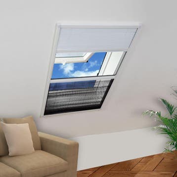 vidaXL Raamhor plissé met verduistering 80x120 cm aluminium, Huis en Inrichting, Stoffering | Gordijnen en Lamellen, Verzenden