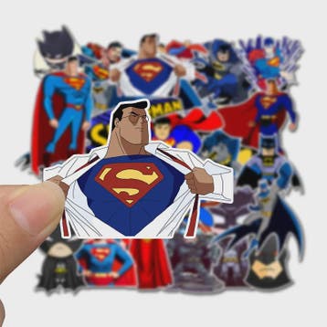45-delige set Superheld Stickers: Batman & Superman voor Kin, Verzenden, Nieuw