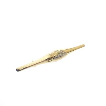 Bicolor gouden broche, Ophalen of Verzenden, Gebruikt, Overige kleuren, Goud