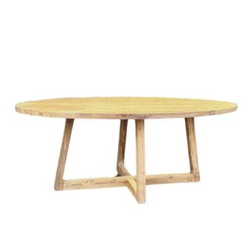 Stel uw robuuste ovale tafel samen -  180x90 cm Houten, Ophalen of Verzenden, Nieuw