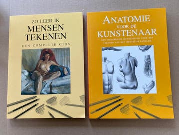 2 Handboeken - Mensen Tekenen / Anatomie voor de Kunstenaar, Verzenden, Zo goed als nieuw, Tekenen en Schilderen