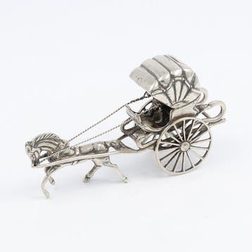 Argentor bv. - Miniatuur Kapkar - Beeldje - .835 zilver