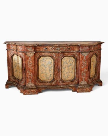 Credenza - Polychroom hout - in Venetiaanse barokstijl