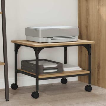 vidaXL Printerstand Artisan Eiken 50 x 40 x 38 cm Bewerkt, Verzenden, Nieuw