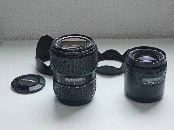 Mamiya for 645: Zoom AF 4.5/55-110mm + 2,8/45mm | Prime lens, Audio, Tv en Foto, Fotocamera's Analoog