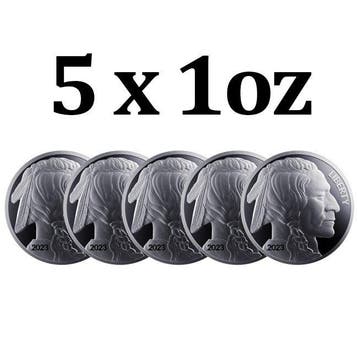 Verenigde Staten. 5 x 2023 1 oz American Silver Buffalo
