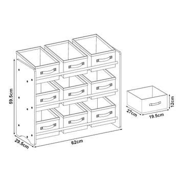 Kinderrek Boiro 59,5x65x30 cm eenhoorn motief [en.casa], Verzenden, Nieuw