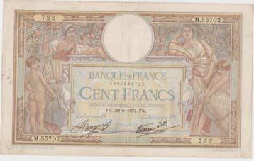 France Frankreich F 25/02 100 Francs Luc Olivier Merson 3..., Postzegels en Munten, Bankbiljetten | Europa | Niet-Eurobiljetten