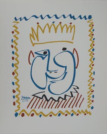 Pablo Picasso (1881-1973) - Le roi, Antiek en Kunst