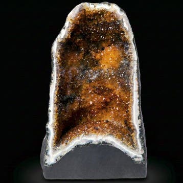 Citrine - Geode - 34x24x17 cm- 14 kg, Verzamelen, Mineralen en Fossielen