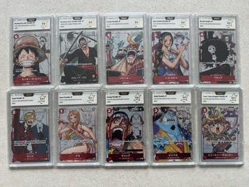 Bandai - 10 Graded card - One Piece Parallel card, Limited, Nieuw