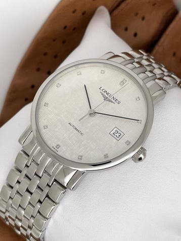 Longines - Elegance Automatic Diamonds Linen Dial -, Nieuw