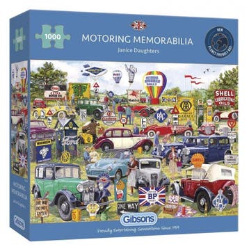 Motoring Memorabilia Puzzel (1000 stukjes) | Gibsons -, Hobby en Vrije tijd, Denksport en Puzzels, Verzenden, Nieuw