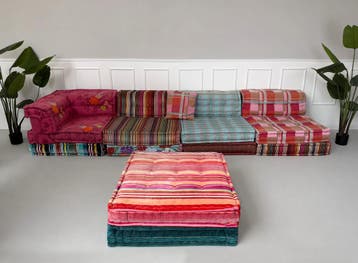 Roche Bobois Mah Jong Sofa Stof 3-zits handgemaakt MahJong B, Huis en Inrichting, Banken | Bankstellen, Driepersoons, Ophalen of Verzenden
