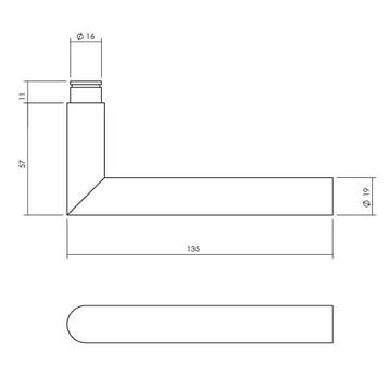 Intersteel krukespagnolet links hoek 90° incl. stangenset -, Verzenden, Nieuw
