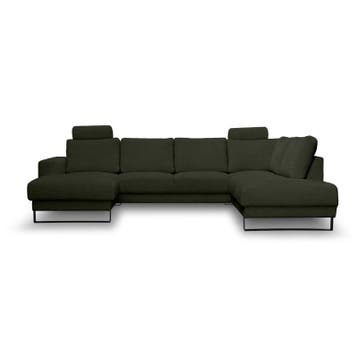 U-Bank Baarlo - u-banken - Groen, Huis en Inrichting, Banken | Sofa's en Chaises Longues, Nieuw, 150 cm of meer, Stof, 300 cm of meer