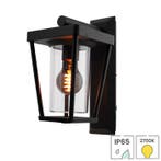Buitenlamp Lugano | E27 fitting | IP65 | Zwart  | Lantaarn, Verzenden, Minder dan 50 watt, Wandlamp, Nieuw