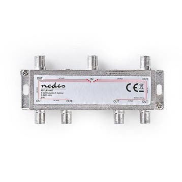 F connector splitter - Nedis (6-weg, 17 dB), Computers en Software, Verzenden, Nieuw