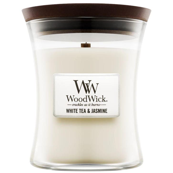 WoodWick White Tea & Jasmine Medium Candle - 275gr, Sieraden, Tassen en Uiterlijk, Uiterlijk | Haarverzorging, Overige typen, Nieuw