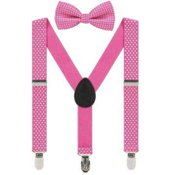 Fako Fashion - Kinder Bretels Met Vlinderstrik - Stipjes -, Verzenden, Nieuw