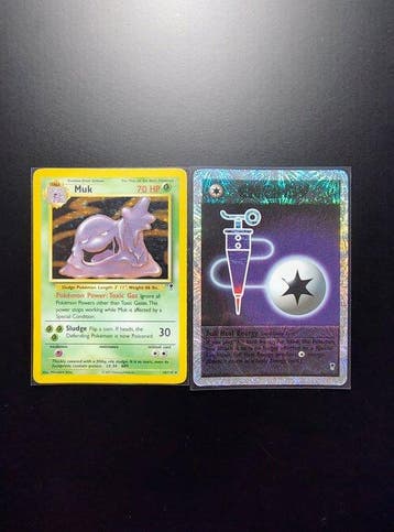 Pokémon - 2 Card - Muk Holo - Full Heal Energy Reverse Holo, Nieuw