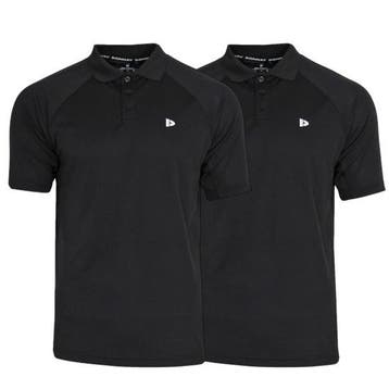 Donnay Donnay Heren - 2-Pack - Sport Polo Bjorn - Zwart, Verzenden, Nieuw