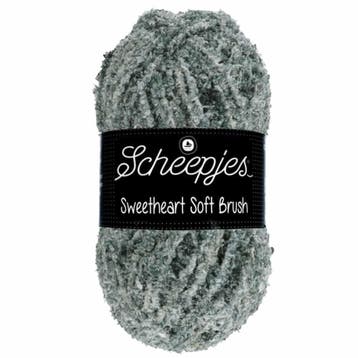 Scheepjes Sweetheart Soft Brush 100g - Grijs/Wit, Verzenden, Nieuw