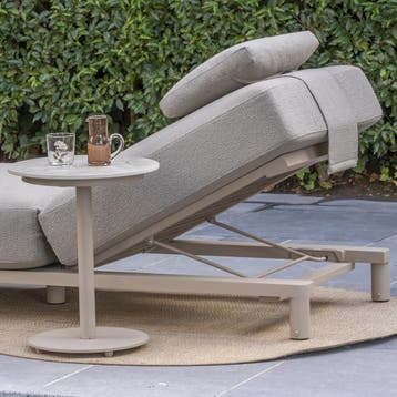 Madeira ligbed met hoofdondersteuning latte 4 Seasons, Ophalen of Verzenden, Nieuw, Aluminium