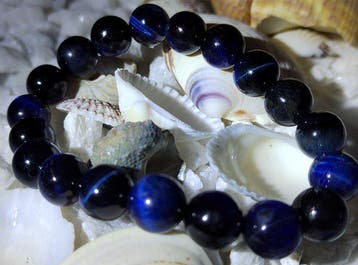 Armband van lapis lazuli en tijgeroog, hoge kwaliteit,