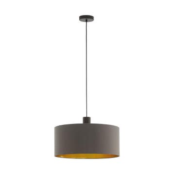 Bruine moderne hanglamp stof, Mies, Huis en Inrichting, Ophalen of Verzenden, Nieuw, Modern
