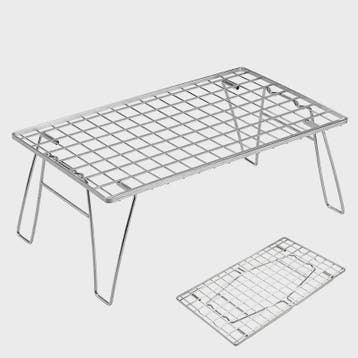 Campingmoon T-235A Opvouwbare BBQ Tafel - Zilver Aluminiumle, Caravans en Kamperen, Verzenden, Nieuw