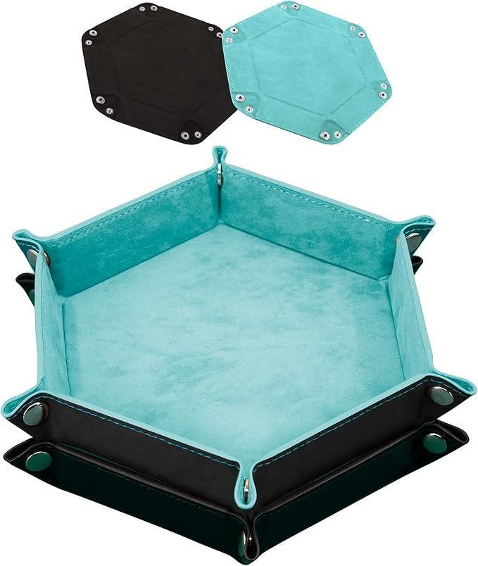 Dobbelstenenbakjes Set – 2 stuks - Opvouwbaar leer en, Kinderen en Baby's, Speelgoed | Overig, Nieuw, Verzenden