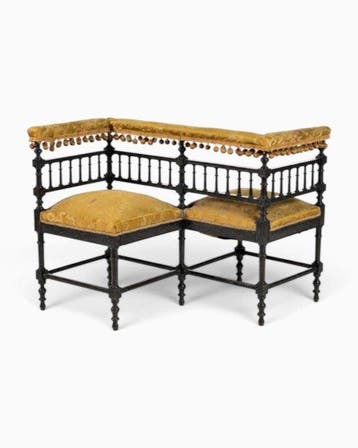 Stoel - Hout, Textiel - Chatting / Dating Chair, een