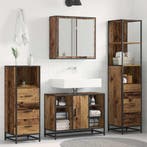 vidaXL Badkamermeubelset met lade 4 pcs Oud Hout Bewerkt, Verzenden, Nieuw, Overige typen