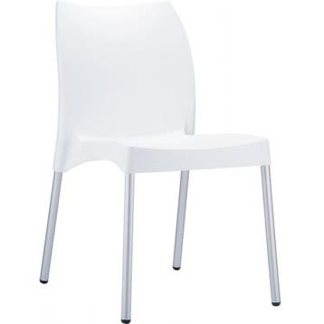 (MDK-105024) Siesta Vita 4-poots stoel wit, Huis en Inrichting, Stoelen, Ophalen of Verzenden, Nieuw, Wit