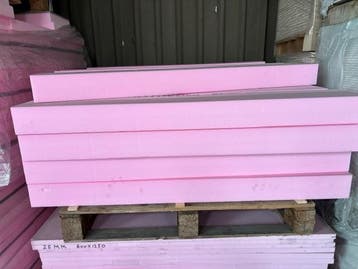 XPS 100mm recht | 1250 x 195 mm | 5m² | 26 stuks, Ophalen, Nieuw, 8 tot 12 cm, 5 tot 10 m²