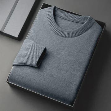 Heren Klassieke Gebreide Pullover Trui met Ronde Hals - Zach, Verzenden, Nieuw
