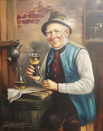 Rudolf Otto Franke (1926-1992) - Weintrinker